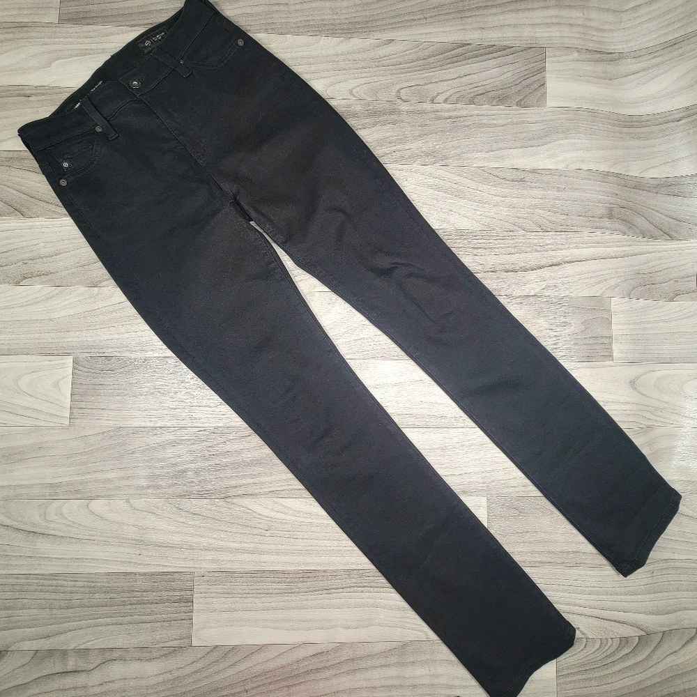 AG Jeans Mari Extended Jeans Women's Size 25/26 Black High-Rise Slim Straight - Picture 11 of 11